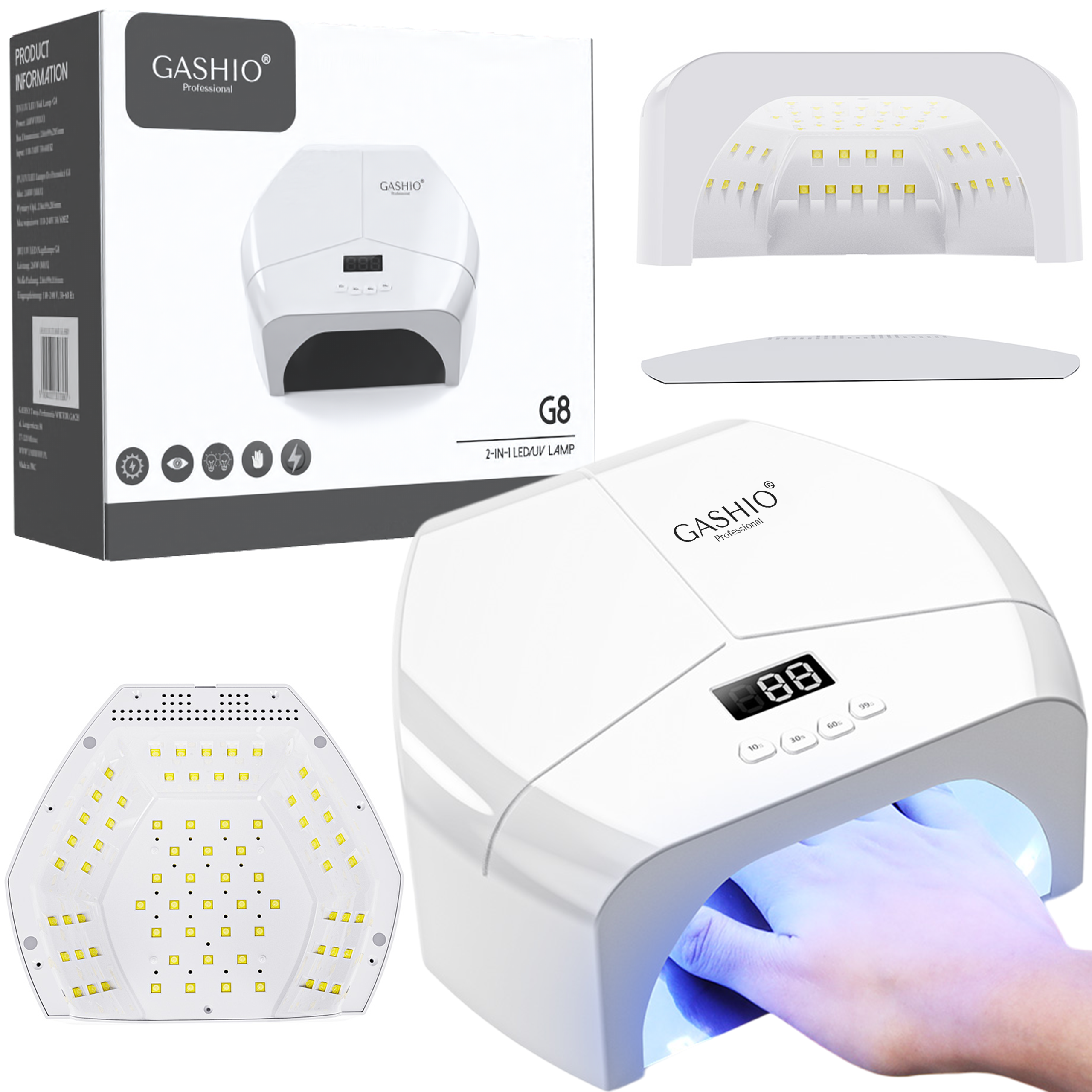 LAMPA DO PAZNOKCI UV LED 268W G8