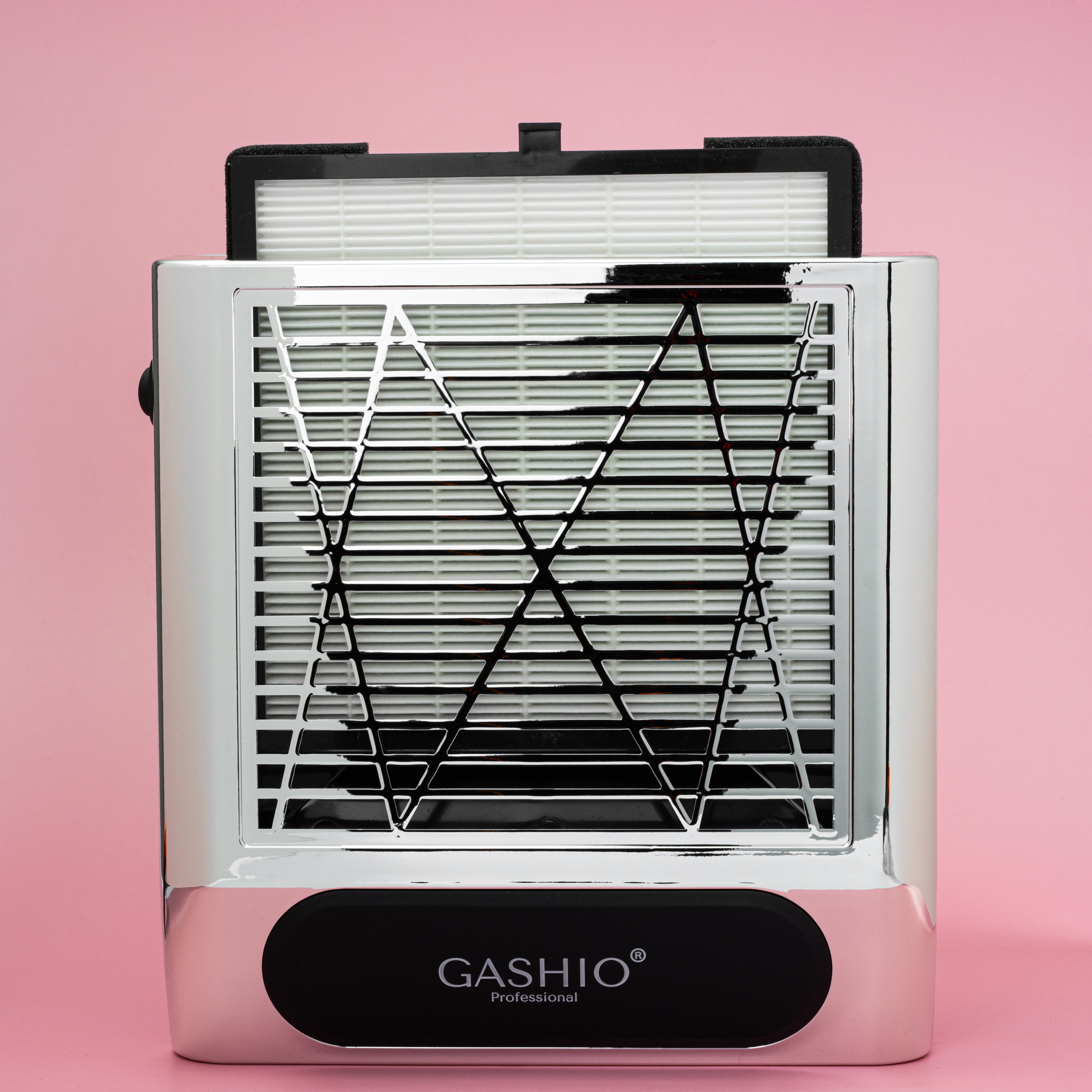 POCHŁANIACZ PYŁU DO PAZNOKCI MANICURE BEZWORKOWY Z FILTREM HEPA 80W SREBRNY