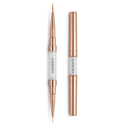 Dwustronny Pędzelek do Zdobień Paznokci Nail Art Liner 9mm 7mm Rose Gold