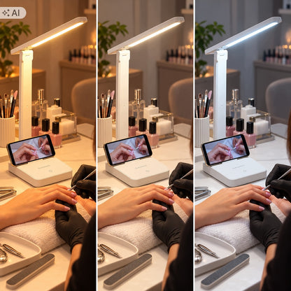 Lampka kosmetyczna do manicure paznokci LED GASHIO 3 barwy USB-C dotykowa