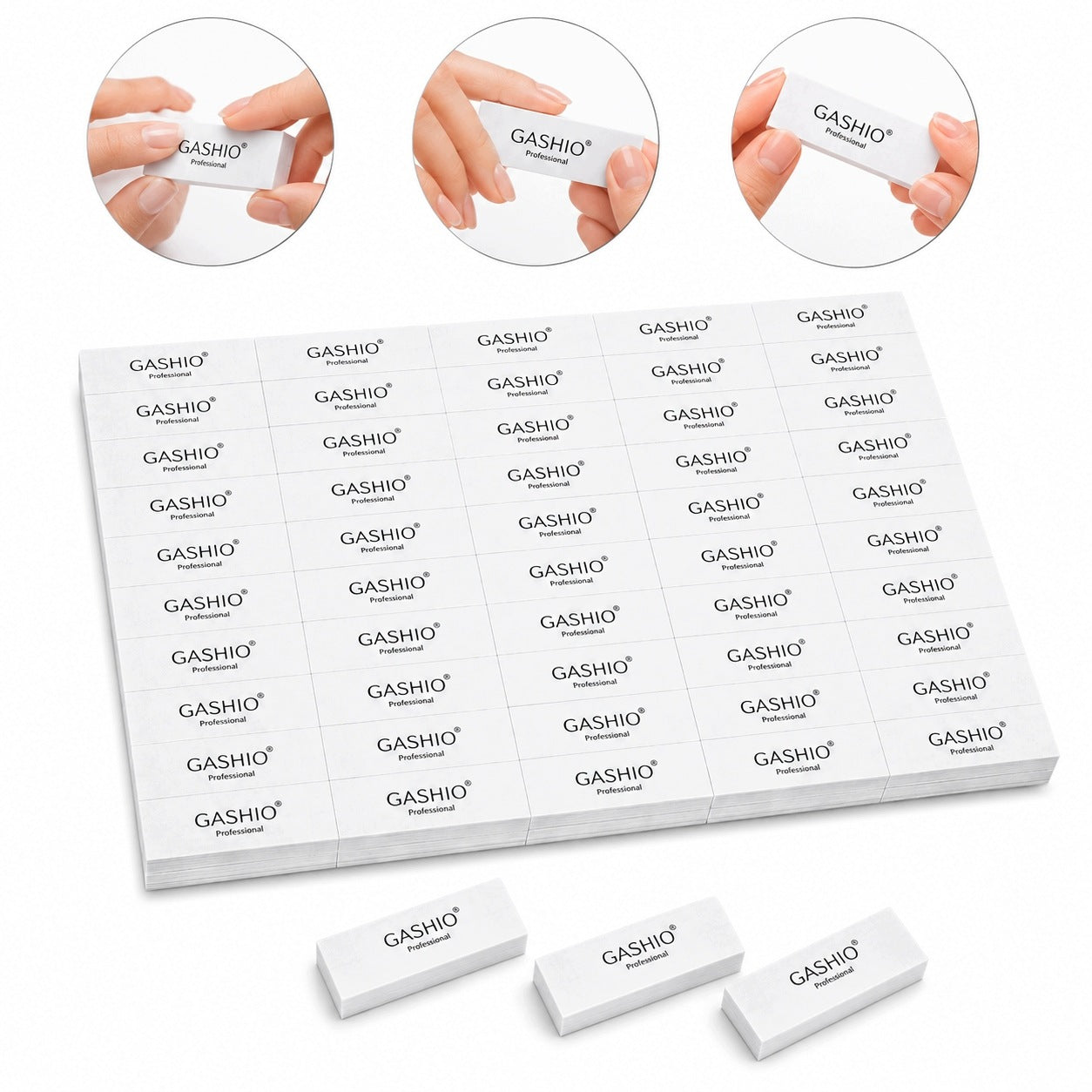GASHIO 50x MINI BLOK BLOCZEK POLERSKI DO PAZNOKCI 100/180 POLERKA MANICURE