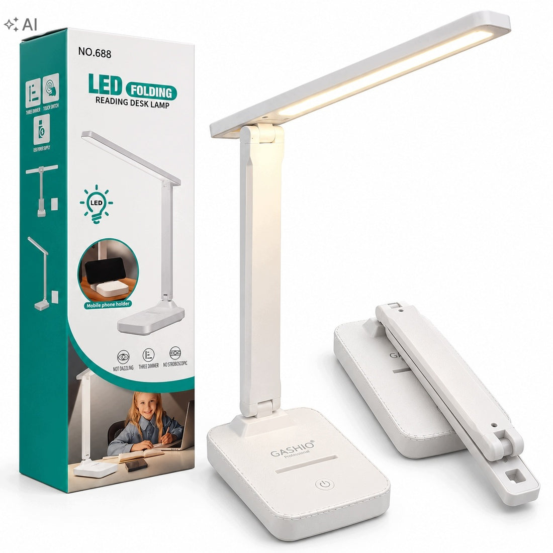 Lampka kosmetyczna do manicure paznokci LED GASHIO 3 barwy USB-C dotykowa